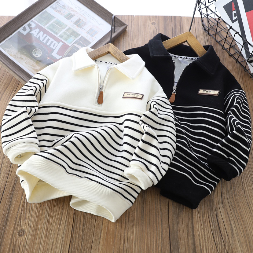 117-170一体奥利绒秋冬polo领加绒保暖卫衣