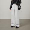 【秋爆款-灰白阔腿裤】逸阳新品松弛感牛仔拖地阔腿牛仔长裤5880V 商品缩略图9
