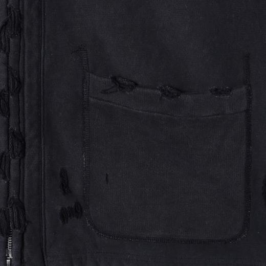 SDSA男士秋冬新款痞帅男装简约时尚磨破拉链V领卫衣外套百搭宽松 商品图2