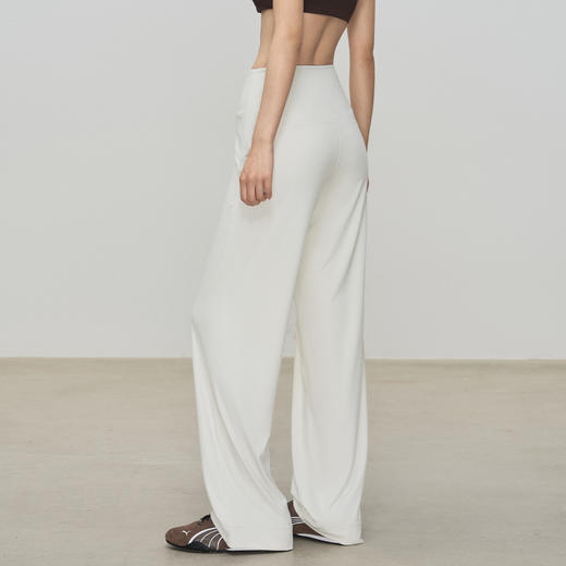 跃牌【禅语梵心】螺纹软糯阔腿运动长裤宽松显瘦运动裤户外跑步瑜伽裤直筒裤女CK3490 商品图1