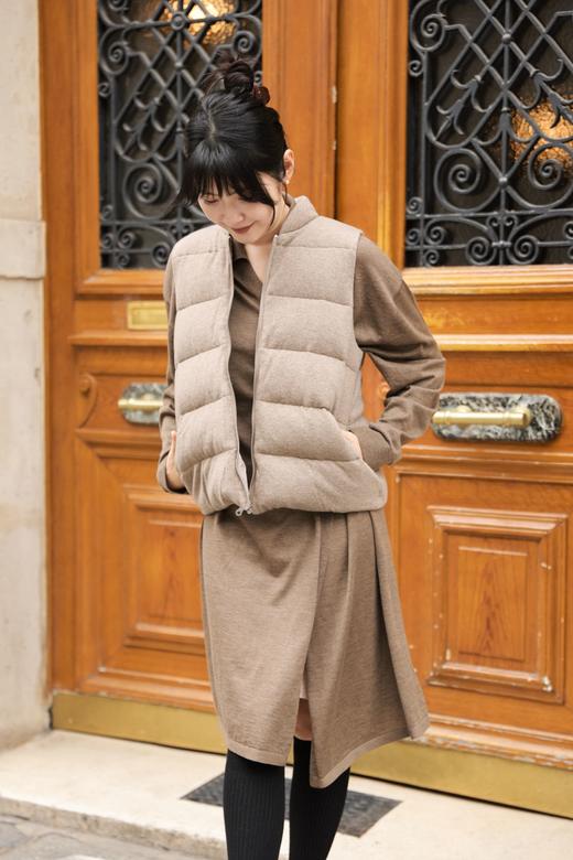 MAISON COVET 纯山羊绒鹅绒马甲上衣 商品图1