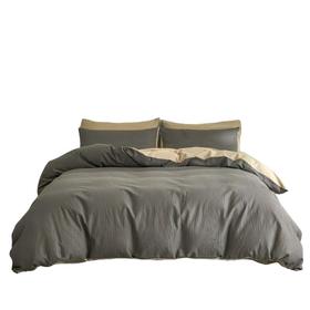 彼加曼 简尚水洗大提花四件套-云灰 200*230cm BGM-T2502