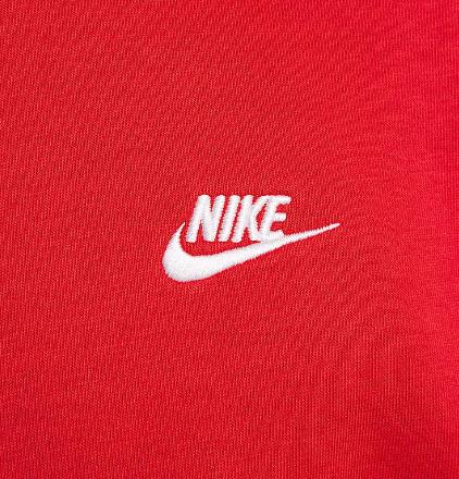 【耐克】B座5楼 Nike耐克男子针织毛圈经典刺绣小标套头衫圆领红色卫衣FN3889-657 商品图3