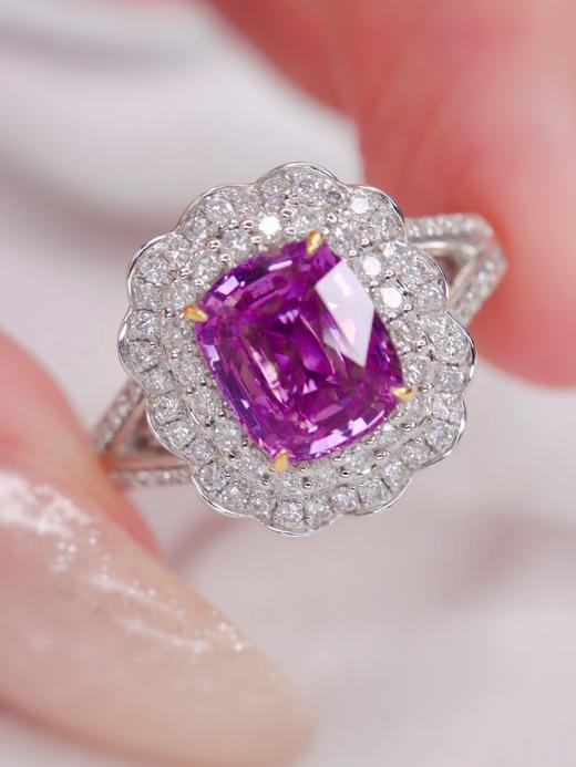 1.85ct刻面蓝宝石戒指 商品图3