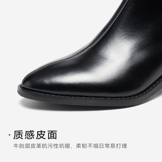 【绒里可选】星期六轻熟干练型V口短靴SSD4116643/SSD4118643 商品图4