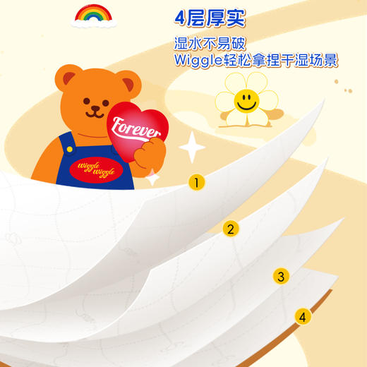 【官方自营】清风 金装丝柔M码4层90抽24包wiggle wiggle联名款 商品图3