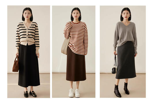 法式慵懒 质感满满【赫本风醋酸羊毛半身裙】柔软亲肤 百搭显贵 遮肉藏胯 不挑身材 后开叉设计优雅知性百搭 商品图6