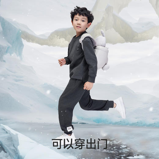 素湃 温倍暖儿童家居服吸汗透气冬宽松亲子家居服抗菌 商品图3
