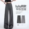美式复古慵懒风垂感休闲裤女运动抽绳卫裤气质高腰显瘦宽松阔腿裤 商品缩略图0
