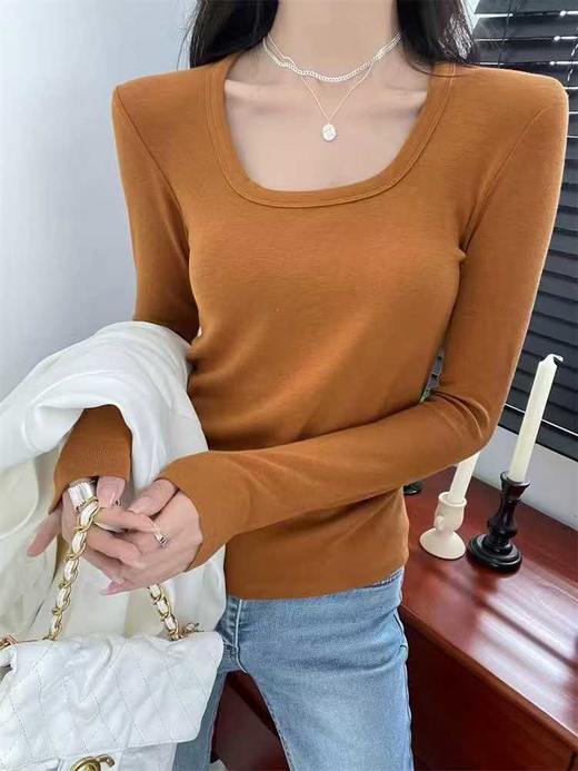 GZ韩版方圆领羊绒内里加绒百搭上衣(LH)(LD)-纪念日百货167297580 商品图2