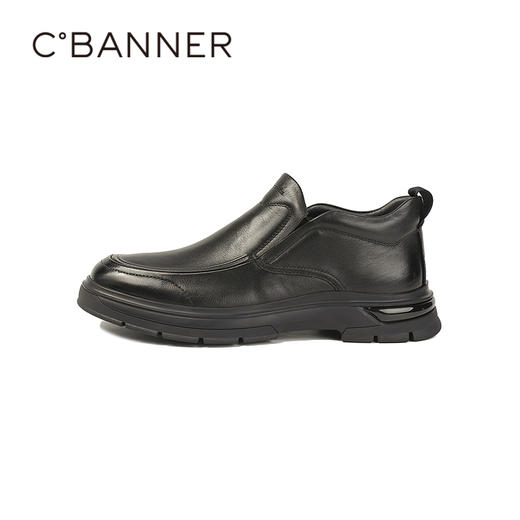 千百度冬季男鞋柔韧牛皮帮面商务休闲A25525673 商品图1