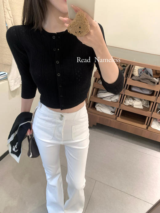 Read Nameless /显瘦神器喇叭裤 白色 2025/10/16 商品图3