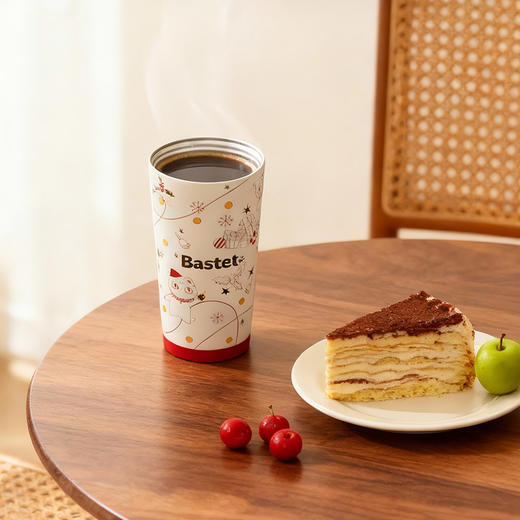 大英博物馆 麋鹿系列 盖亚·巴斯特系列 500ml 圣诞祝福 便携咖啡保温杯 商品图2