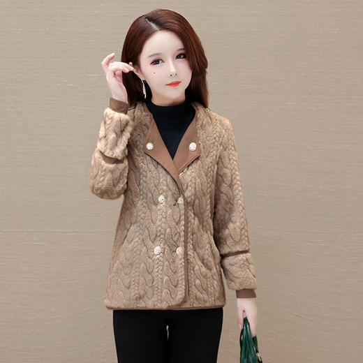 QYM 23A2083-Y皮毛一体外套仿貂绒宽松皮草上衣 商品图0