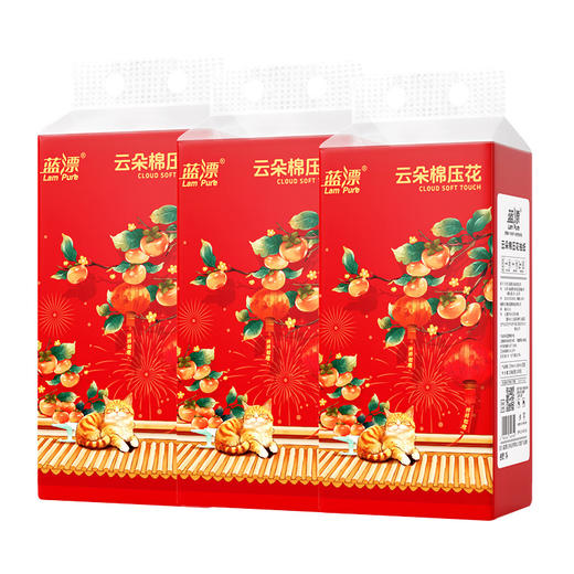 蓝漂 白色气垫挂式抽纸4层1000张*3提 LP0SSC03T 商品图0