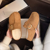 【YW】无忧购 厚底一脚蹬懒人包头半拖鞋女新款复古皮带扣百搭勃肯拖鞋559（截单后7天发货) 商品缩略图1