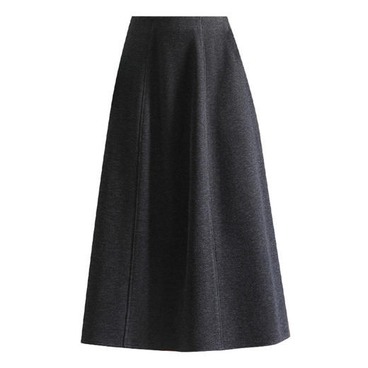 QYM 7108-Y简约休闲A字裙松紧高腰遮胯显瘦半身裙 商品图4