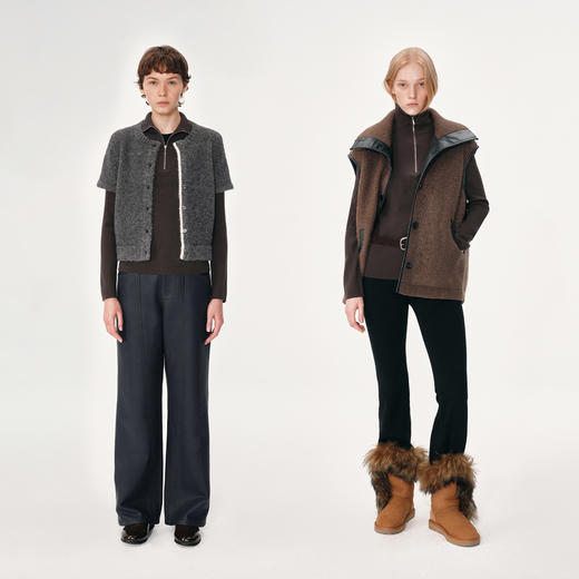 NUTH 羊毛混纺高领修身保暖打底针织衫女 商品图0