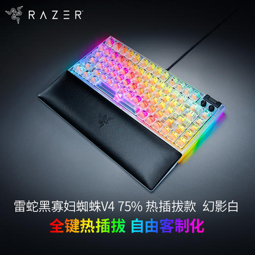 Razer雷蛇幻影白 巴塞利斯蛇V3 Pro专业版35K+黑寡妇蜘蛛V4 75%+梭鱼X幻彩+烈焰神虫V2+骑仕V3【雷蛇官方直营，延保一年】 商品图1