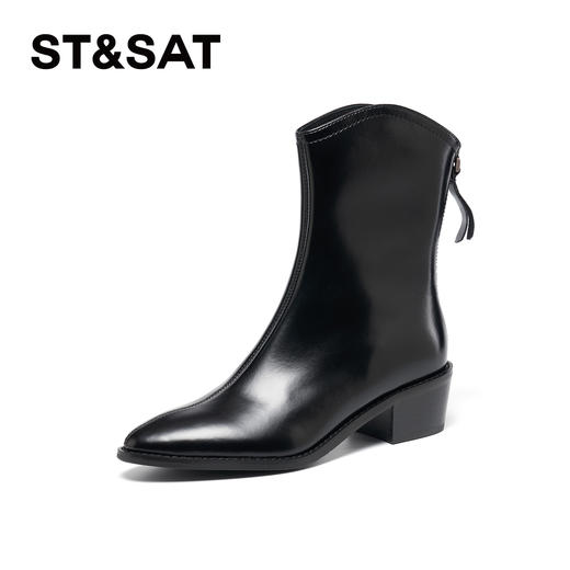 【绒里可选】星期六轻熟干练型V口短靴SSD4116643/SSD4118643 商品图0