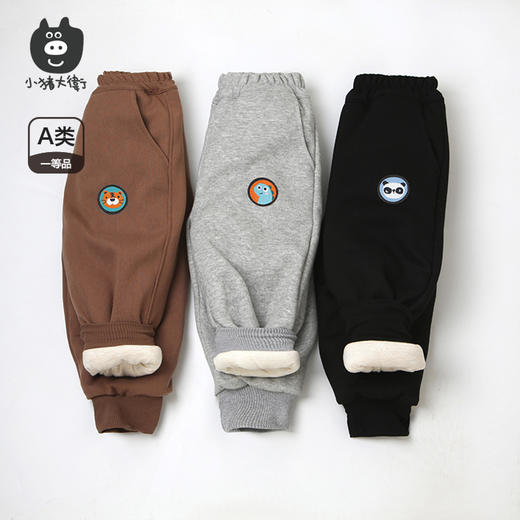 小猪大卫蚕丝棉裤加厚卫裤宽松休闲裤男女宝宝A类裤子100-160 商品图1