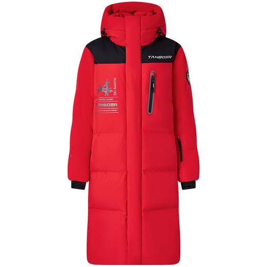 坦博尔 男连帽滑雪系列长款拼接羽绒服 TEF550770Z 商品图2