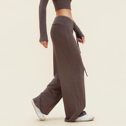 跃牌【禅语梵心】裸感蓄热阔腿运动长裤宽松显瘦垂坠感瑜伽裤CK3371 商品图2