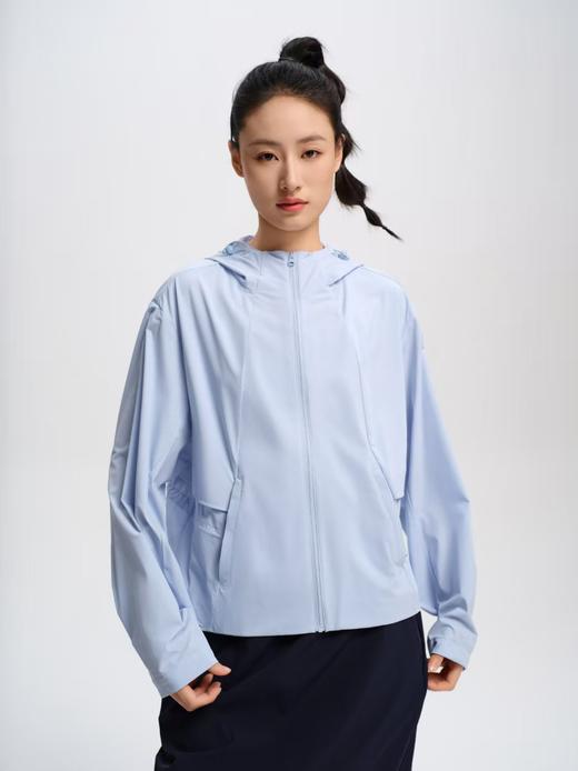 SZ3A60_碧落色_外套上衣_春夏_连帽拉链宽松落肩袖大口袋抽绳收腰防晒运动_高级女装_BERNIEELEN 伯妮斯茵 商品图1
