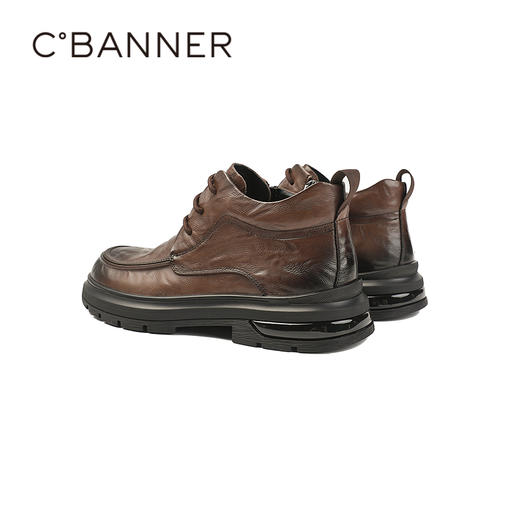 千百度冬季男鞋软面抓花牛皮鞋面商务正装A25560561 商品图5