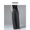 VIMAGE纬漫纪休闲宽松松紧腰慵懒感长裤子V2405114 商品缩略图5