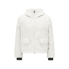 Skechers斯凯奇 女梭织裥棉连帽外套 P424W120-0074