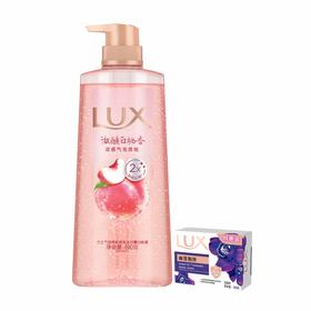 LUX力士 白桃香沐浴露690g*1瓶+(赠品魅肤香皂1块) US-2B0MT