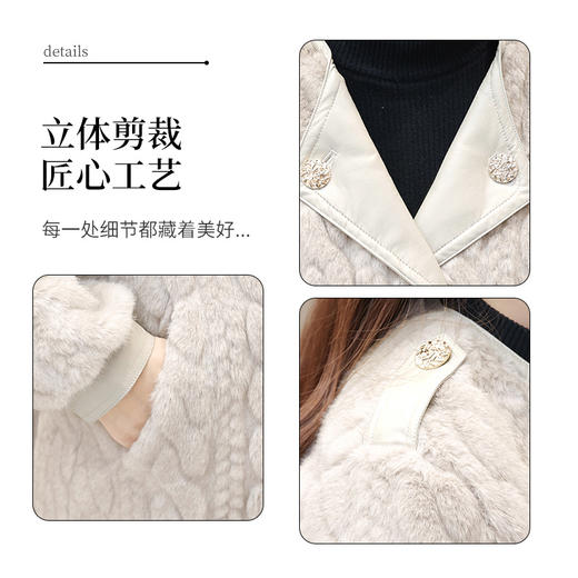 QYM 23A2083-Y皮毛一体外套仿貂绒宽松皮草上衣 商品图3