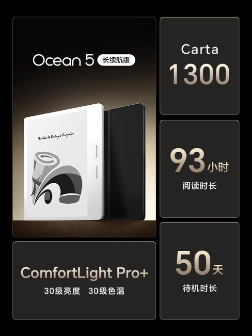 【新品上市】掌阅 iReader Ocean 5 长续航版 7英寸智能电子书阅读器墨水屏护眼便携电纸书 商品图1