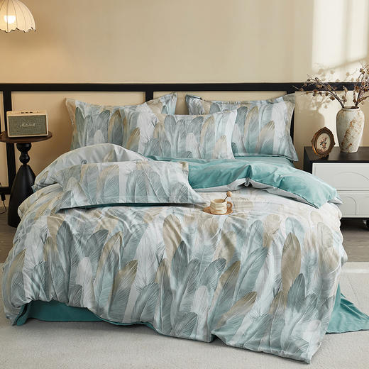 彼加曼 佰花锦高密棉科技布四件套-羽毛200*230cm BGM-T2535 商品图1