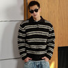 徐太浪【900g重磅 撞色条纹】亨利领毛衣男秋冬男装高级感针织衫 商品缩略图0
