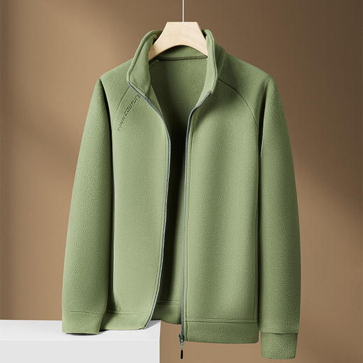 【中老年摇粒绒外套】秋冬加厚保暖抓绒衣男女 爸爸装卫衣立领开衫夹克  商品图11
