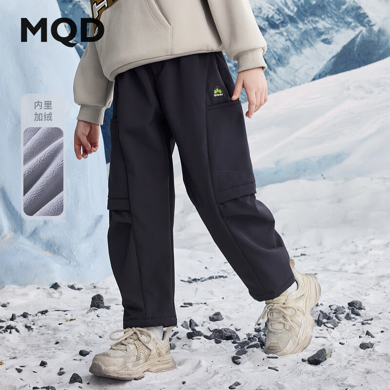 【MQD】冬季男大童潮酷学院风保暖百搭休闲裤
