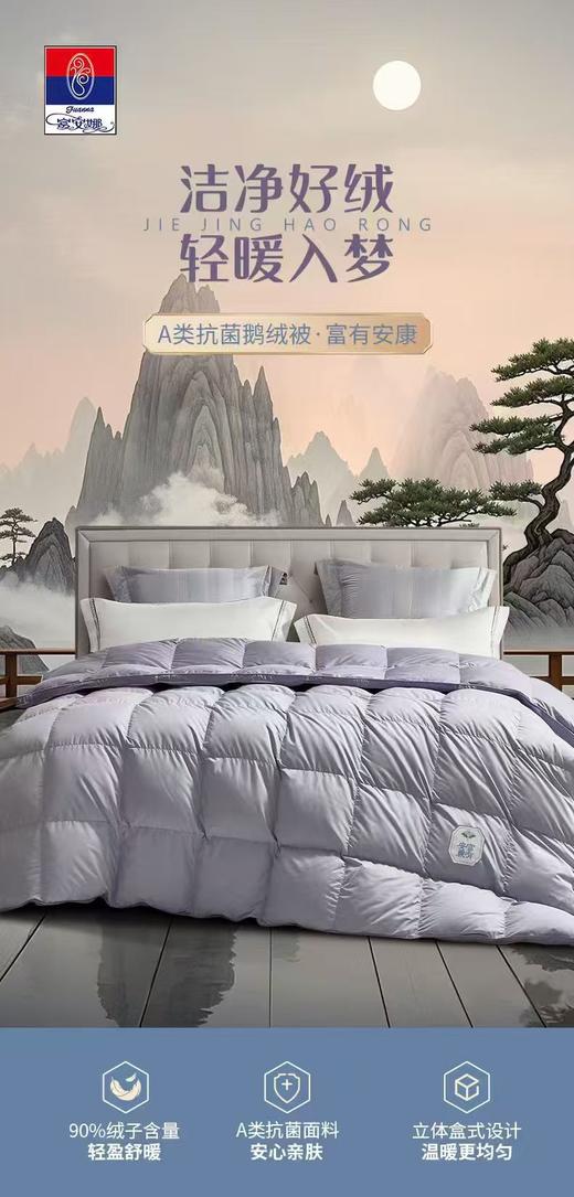 【富安娜】B座7F A类抗菌鹅绒被·富有安康（送2000元线下无门槛券！） 商品图1