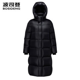 波司登2025女款冬连帽长款羽绒服科技蓄热鹅绒B250243130