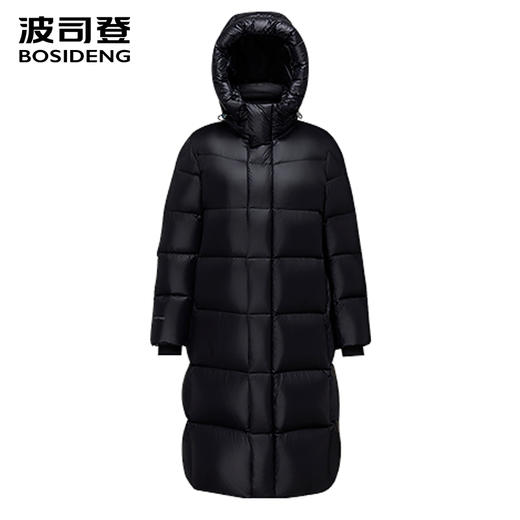 波司登2025女款冬连帽长款羽绒服科技蓄热鹅绒B250243130 商品图0