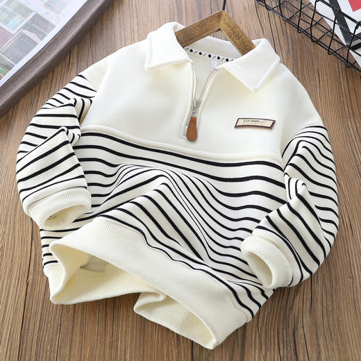 117-170一体奥利绒秋冬polo领加绒保暖卫衣 商品图2