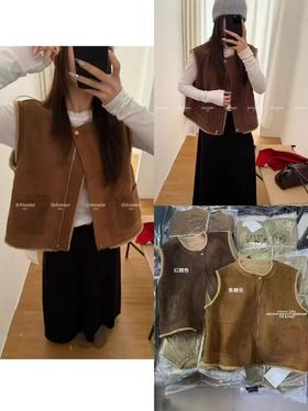 GZ韩版圆领羊羔皮毛一体马甲(LH)(LD)-纪念日百货167298283