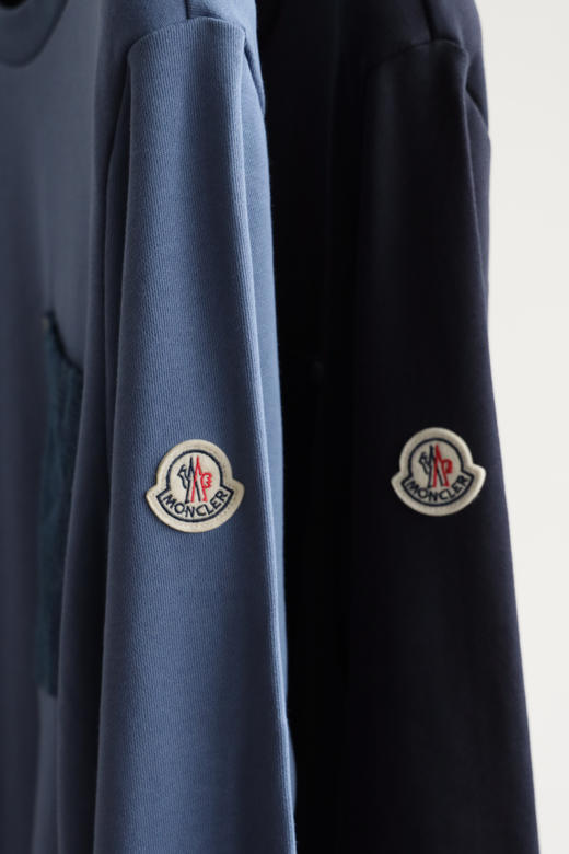 萌口 牛仔贴布口袋 针织毛圈圆领卫衣 WY923 商品图4