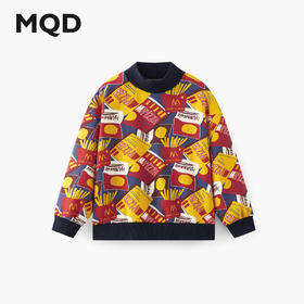 【MQD】童装男童加绒卫衣新款宝宝冬装儿童加厚保暖打底衫