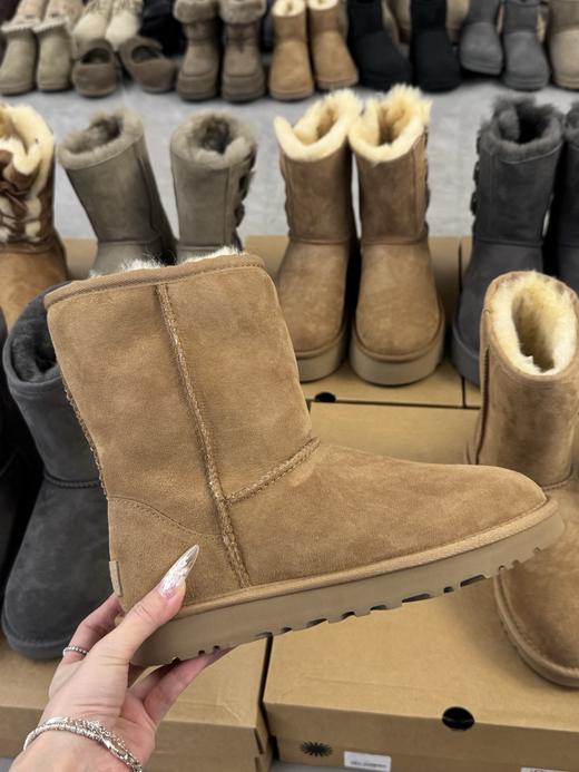 【女款】河南桑坡雪地靴 经典中筒5825薄底/厚底 雪地靴羊皮毛一体35-40码 商品图2