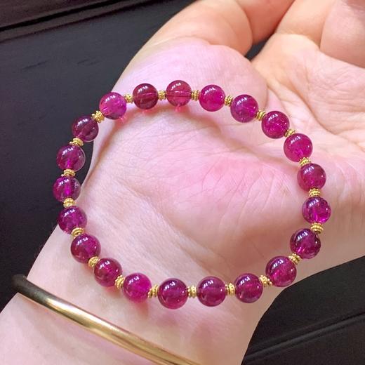 7.2mm单圈红碧玺手串 商品图2
