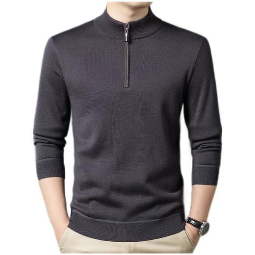 丰讯 男士秋冬季半高领拉链纯色时尚休闲针织衫毛衣 FXT5254 商品图1