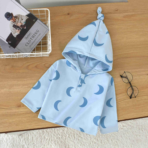 小猪大卫巫师帽男女童T恤可爱A类舒适秋冬季萌娃内搭73-110 商品图0