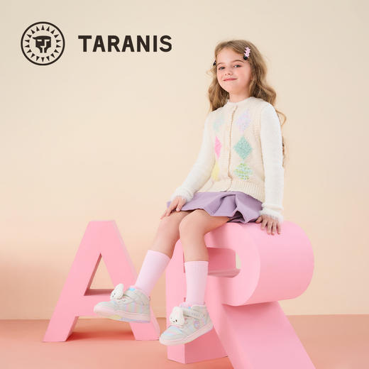 泰兰尼斯童鞋2025冬季新款儿童板鞋女童甜美运动鞋甜心保暖休闲鞋T02X5D6878 商品图4